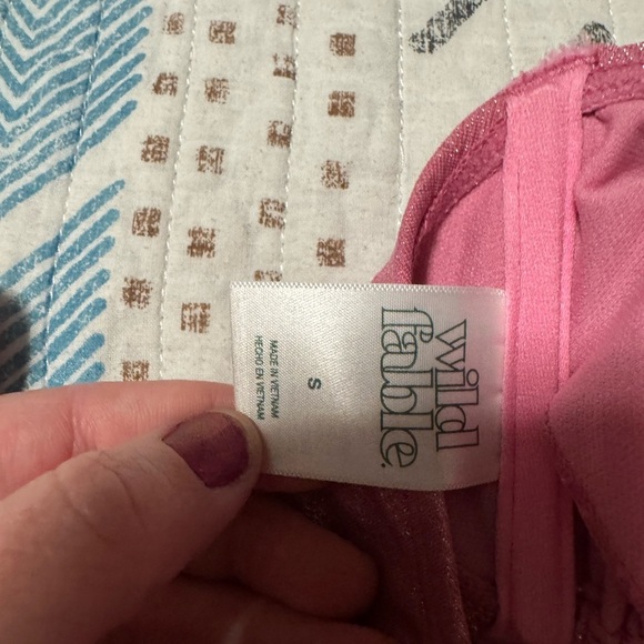 ‼️5/25 Wild Fable Women's Sparkly Pink One Piece - NWOT - Picture 2 of 6